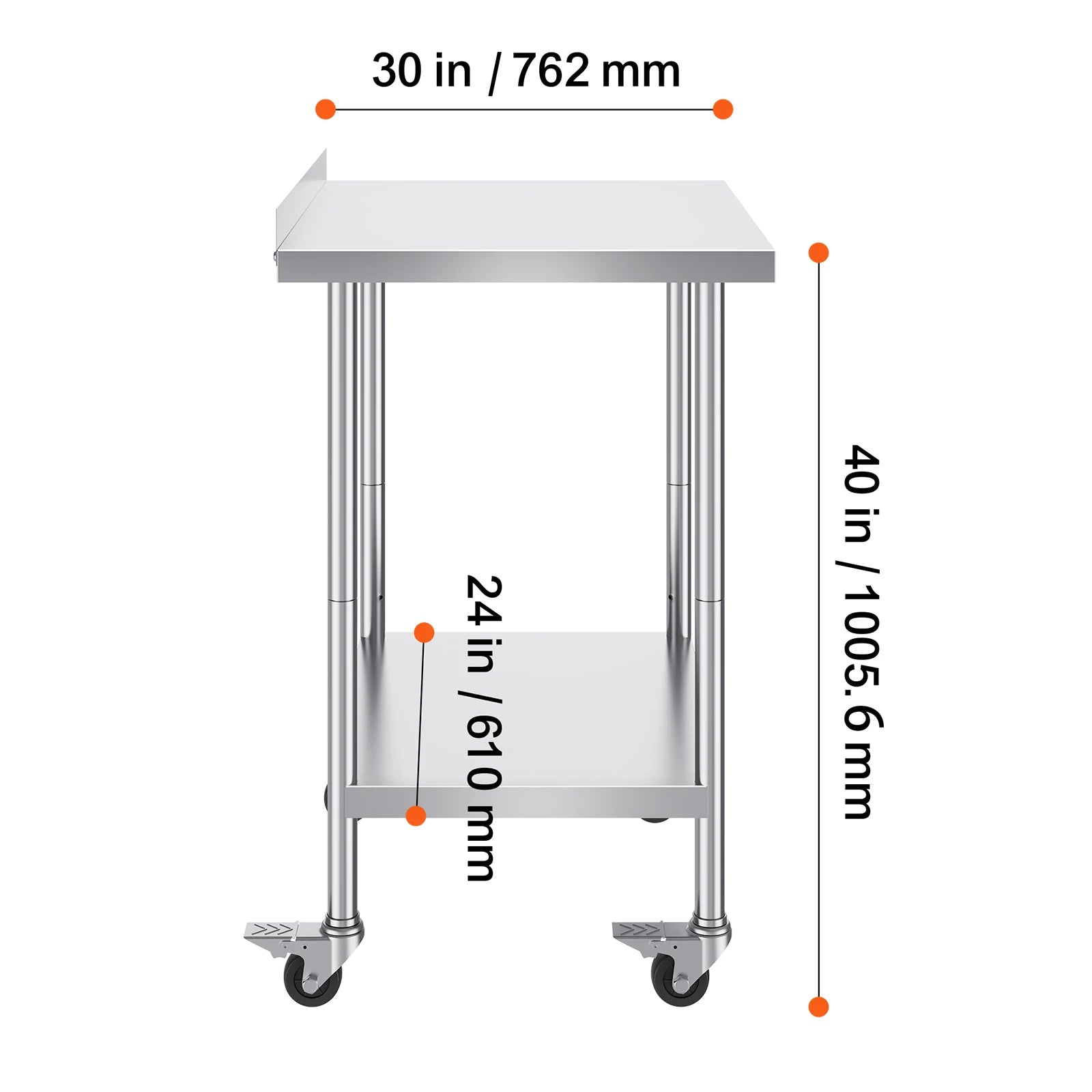 Stainless Worktable Commercial Food Prep