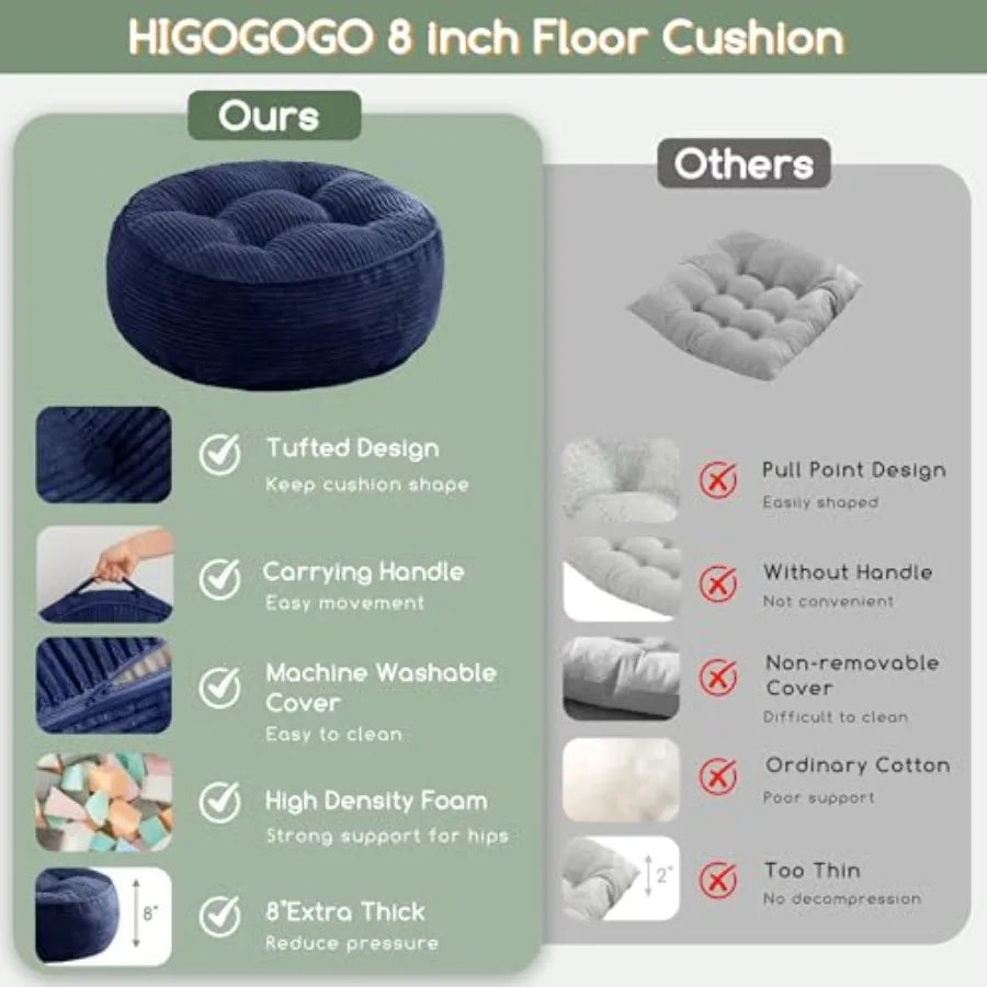 8" Washable Pillow Cushion Adults