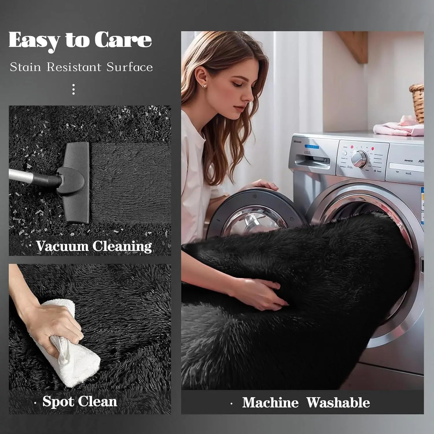 8x10 Washable Soft Fluffy Fuzzy Shag