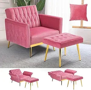Upholstered Reclining Chair Adjustable Armrests