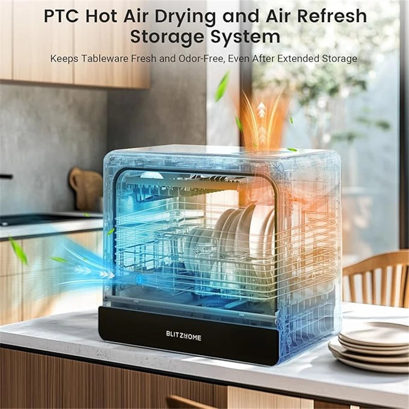 Dishwasher w/ 9 Programs High-Temperature Countertop