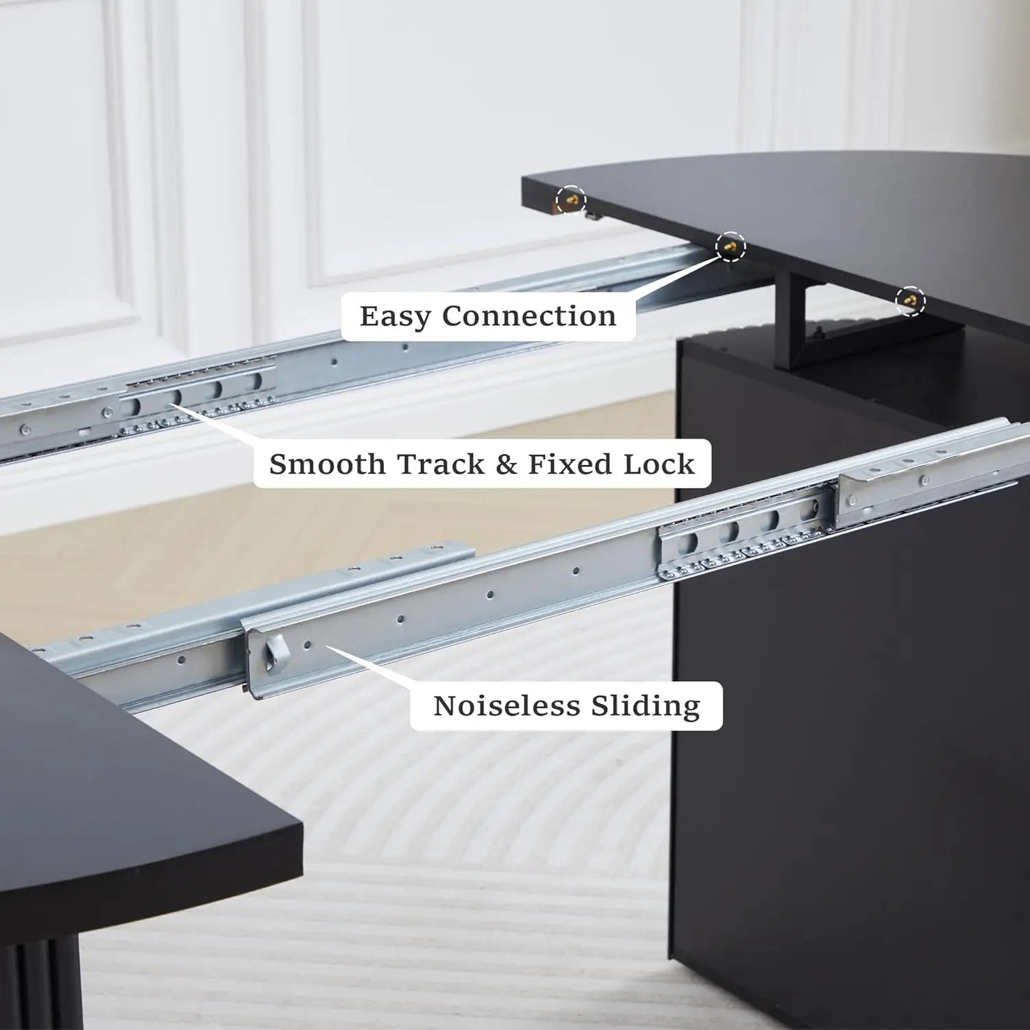 41-78" Extendable for4-8 Round/oval Fluted base
