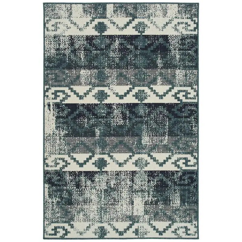 Modern Geometric 1'11" x 3'7" Rectangle