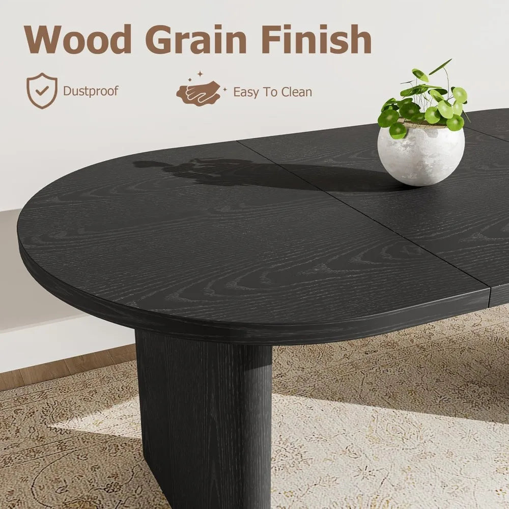 Ova, Long w/ A Thick Sturdy Wooden Base