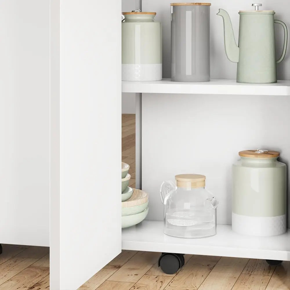 Folding  Drop Leaf for 4 w/2 Storage Shelf