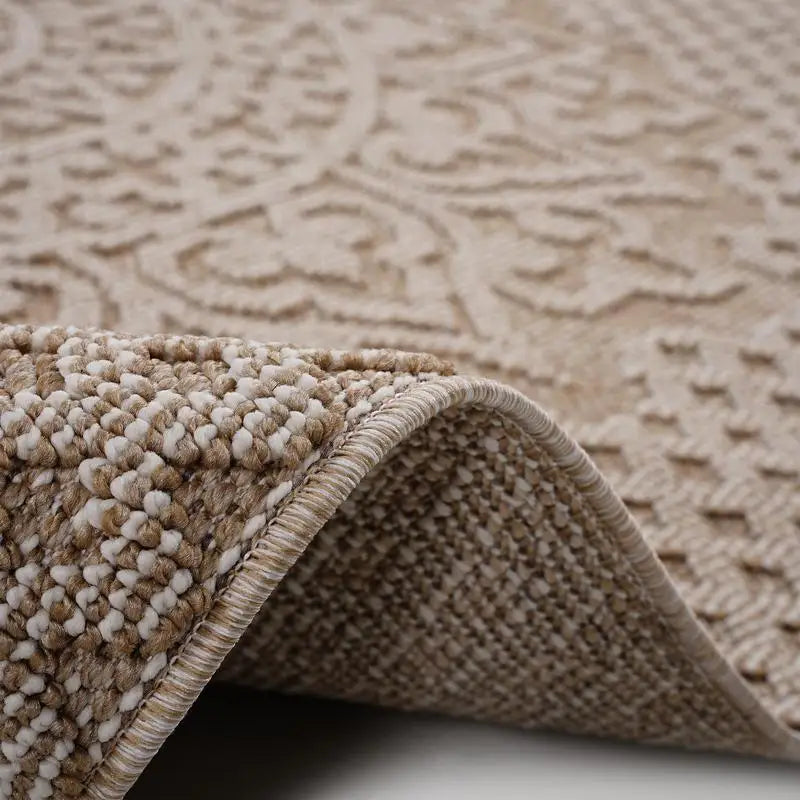 8x10 Beige Medallion Indoor/Outdoor