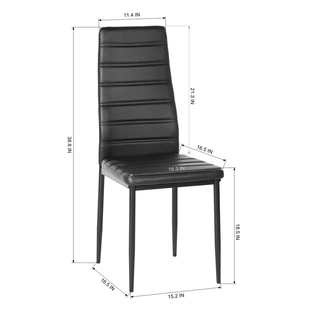 6 Faux Leather Armless Modern