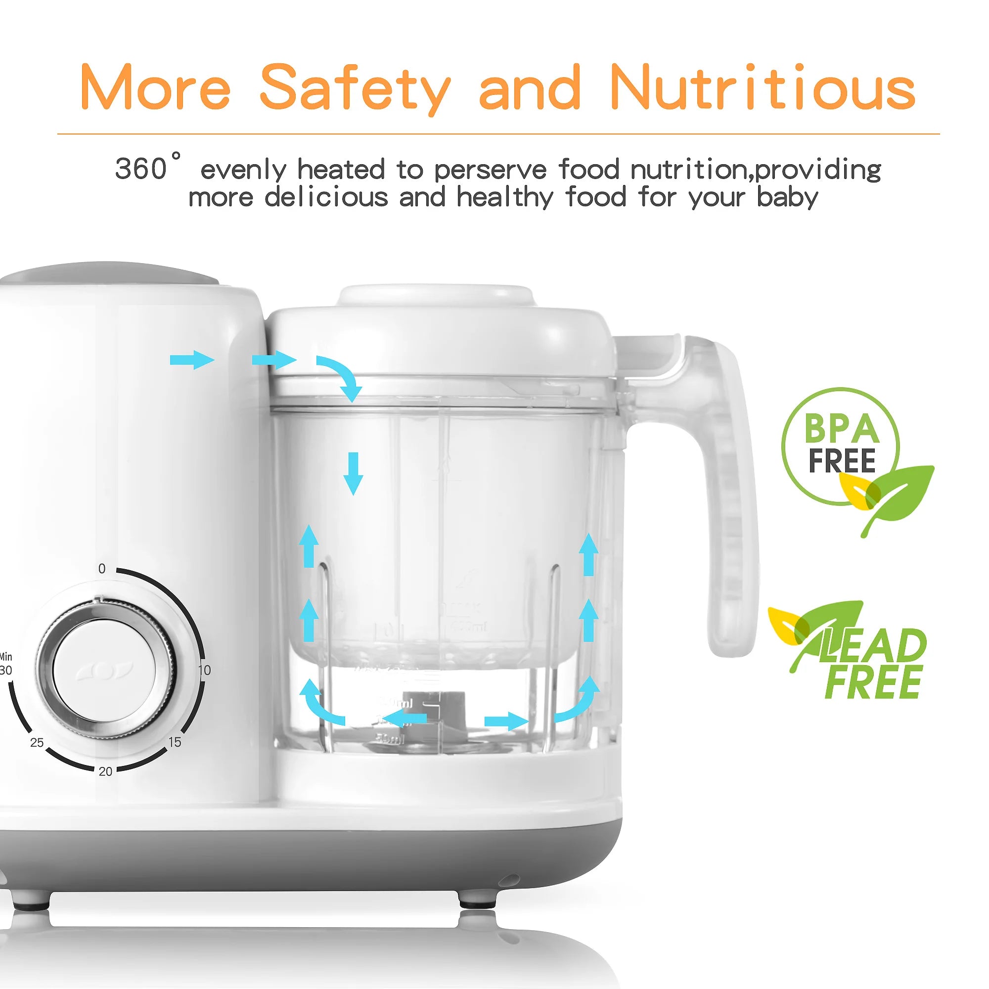 Baby Food Maker, 4 in 1 Baby Food Processor/Steamer