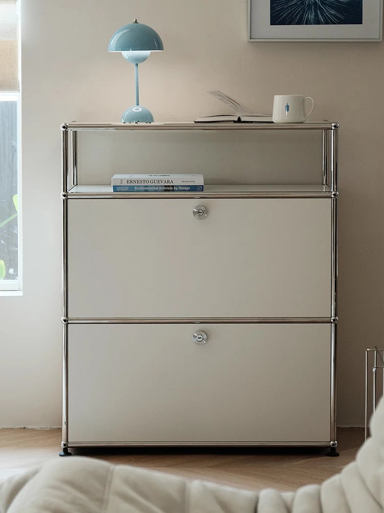 Metal TV Stand W/Cabinets