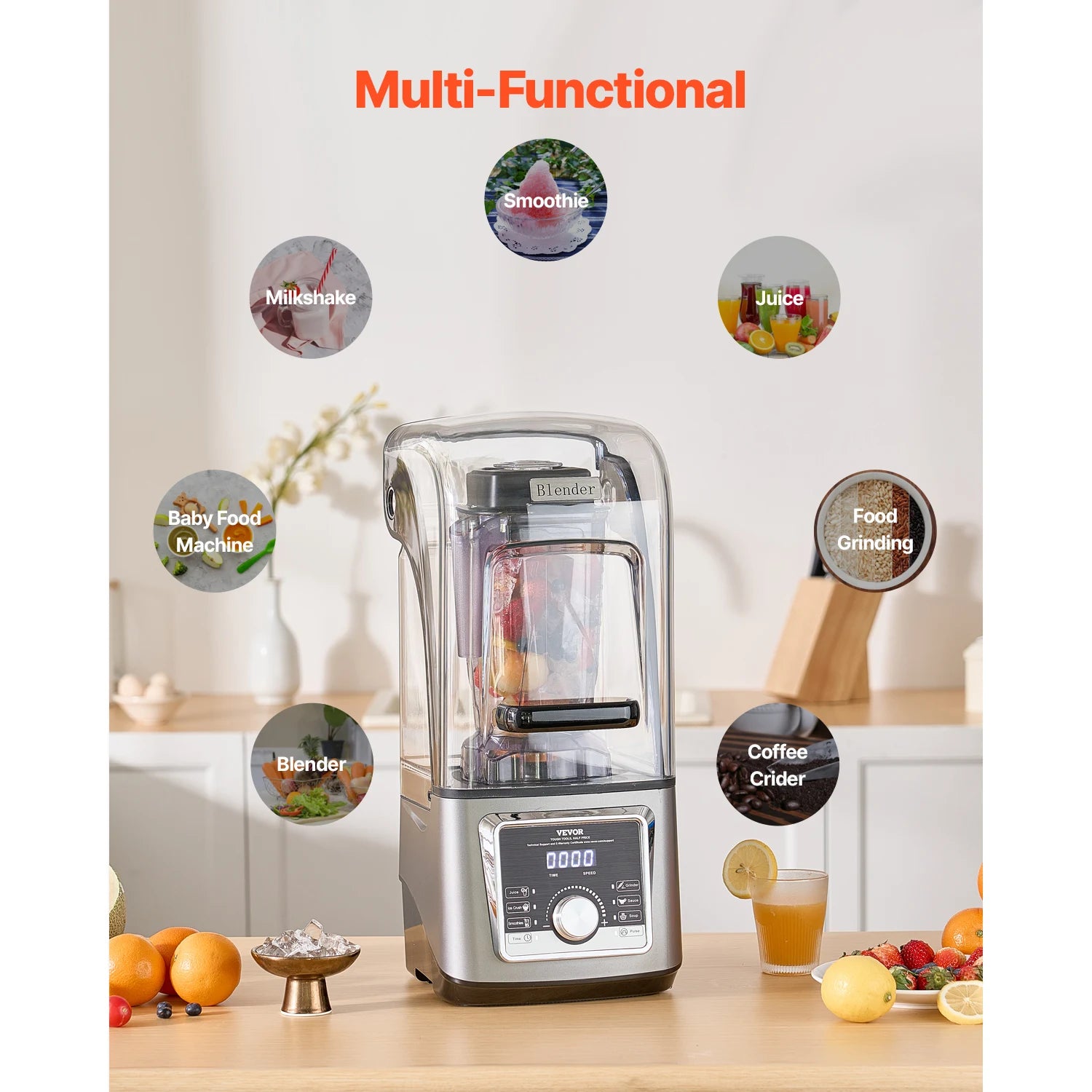 2.5L/3.5L Electric Blender for Smoothies 1400W