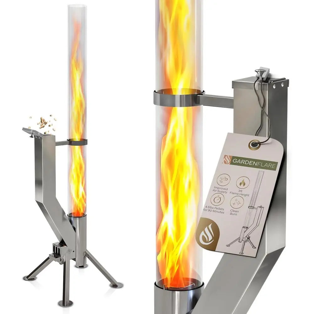 Stainless Pellet Stove/Smokelirt/Patio Heater