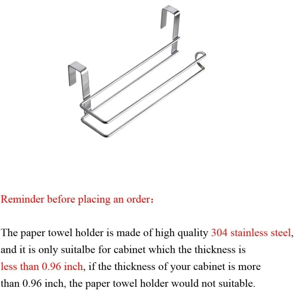 Under Cabinet Over Door Towel Holder