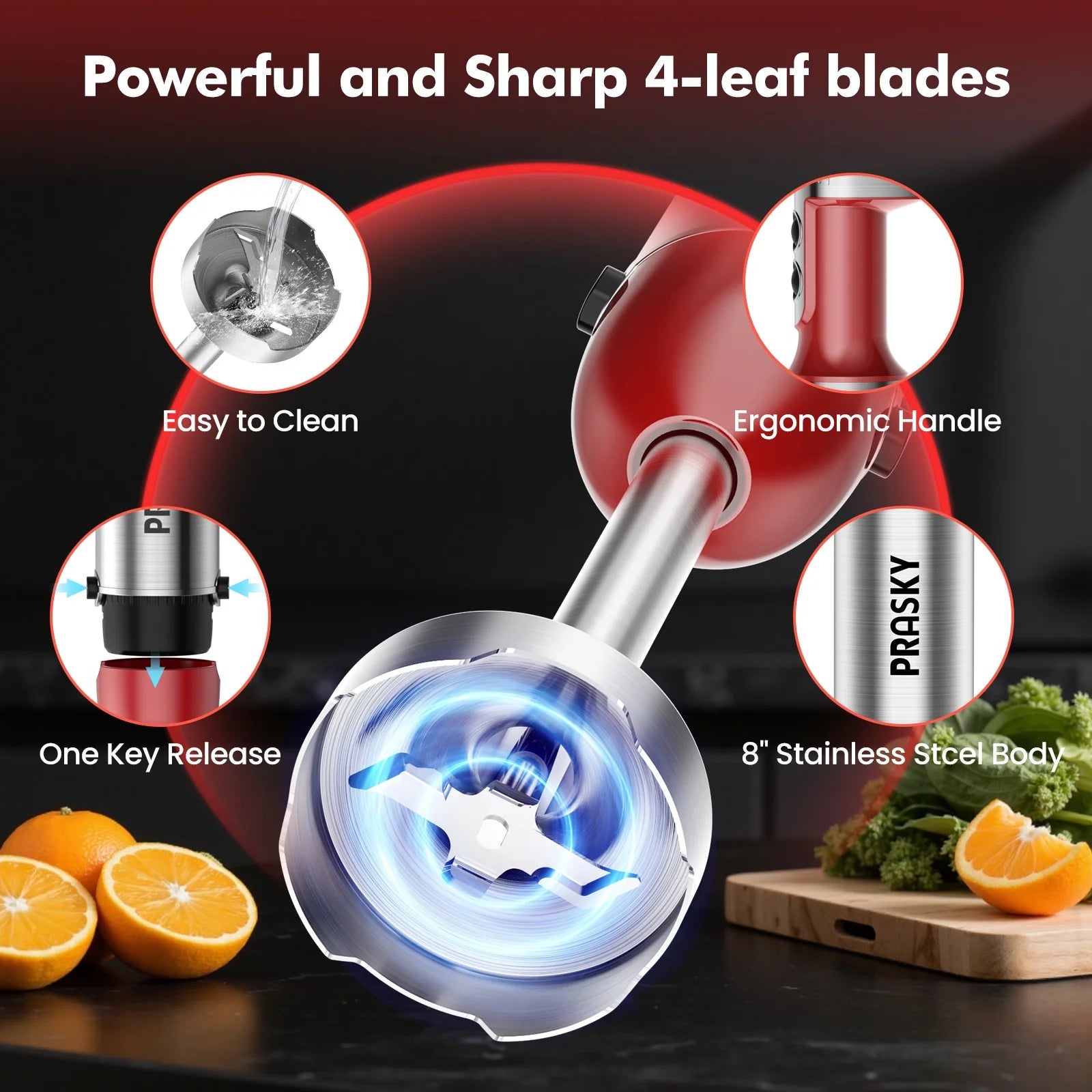 5-in-1 Handheld Immersion Blender High Power