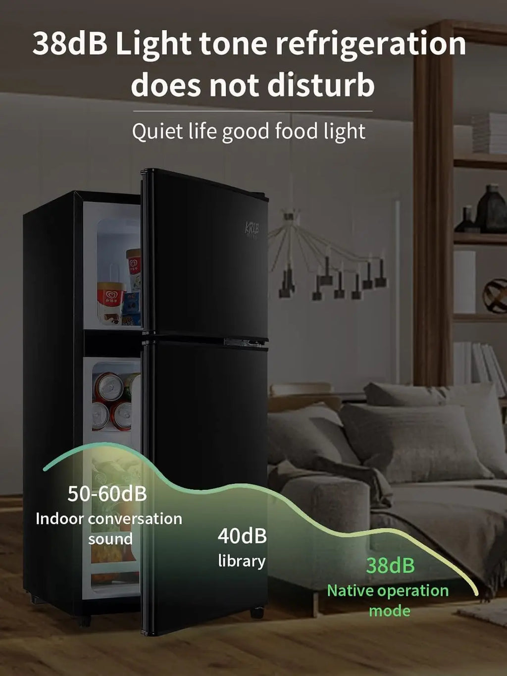 3.5 CF Refrigerator/Freezer Double Door
