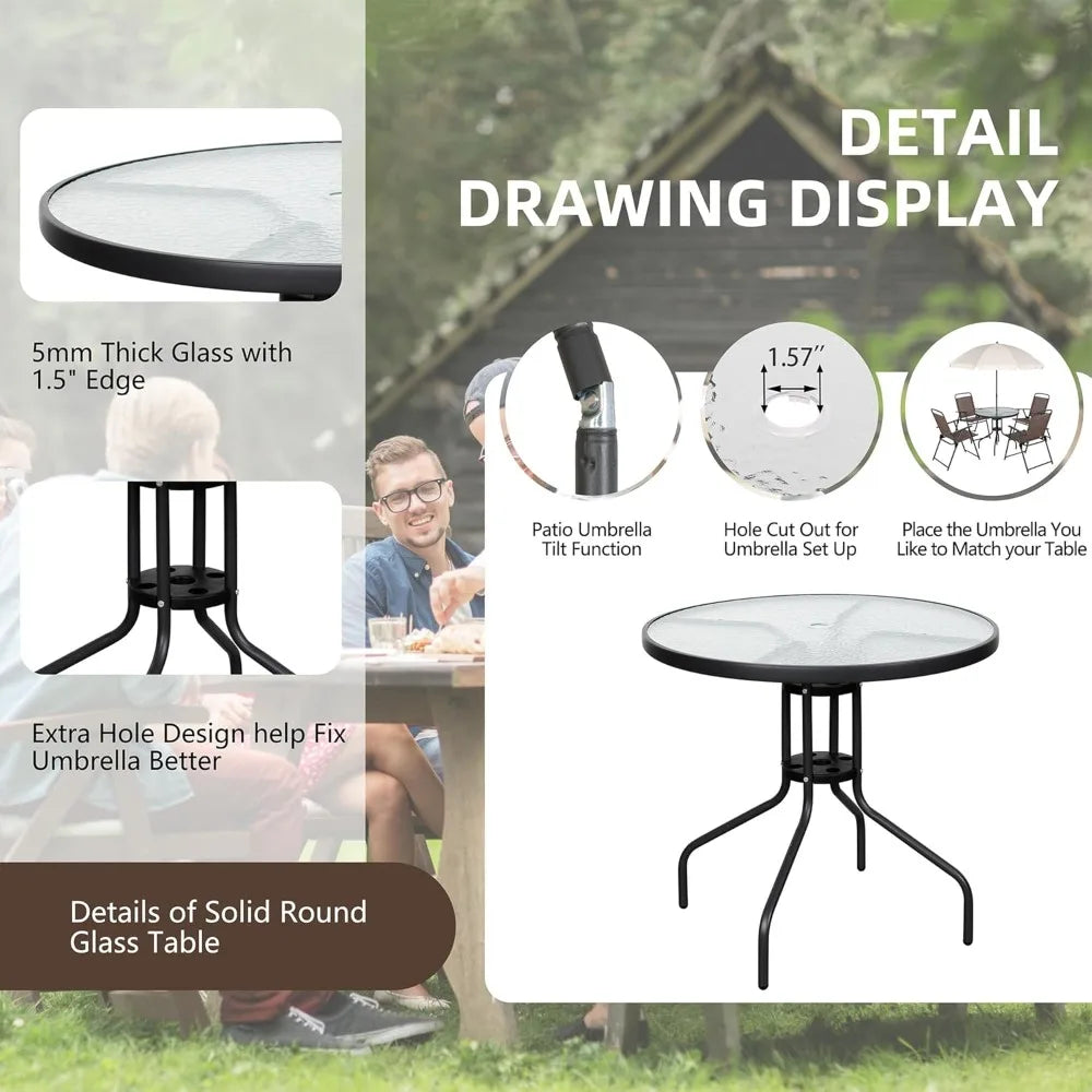 6-Piece Folding Patio Set All-Weather