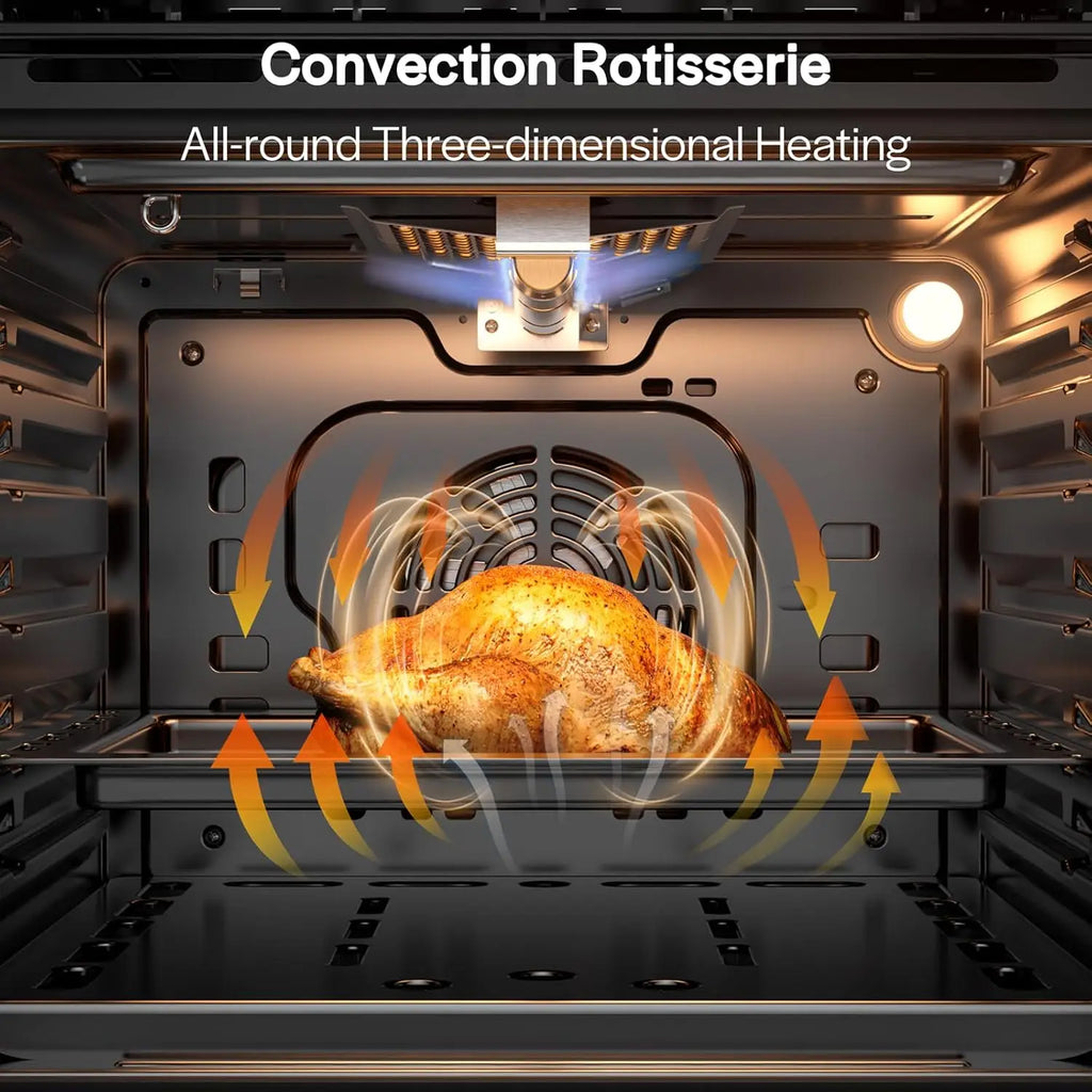 24" Built-In LPG Single Wall Oven Convection/Rotisserie