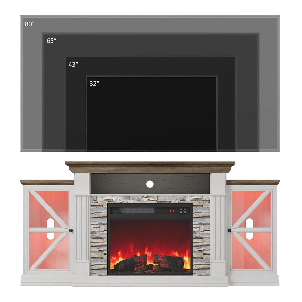 Electric Fireplace TV Stand, 70"
