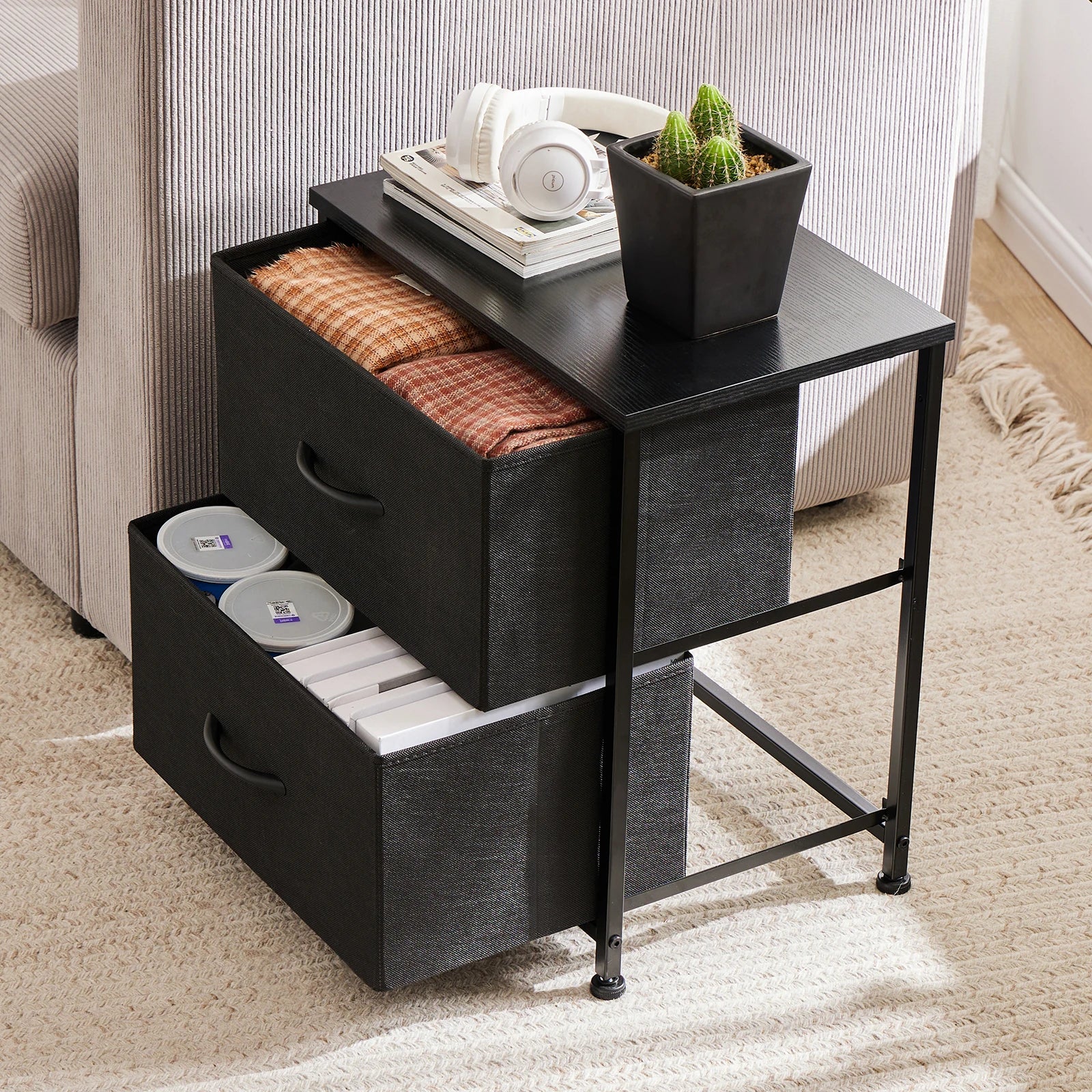 2 Drawer Storage Table