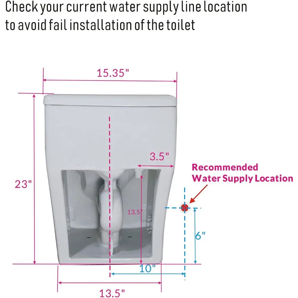 Toilet Elongated One Piece Dual Flush