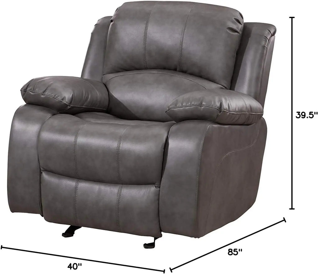 3PC Bonded Leather Reclining Set