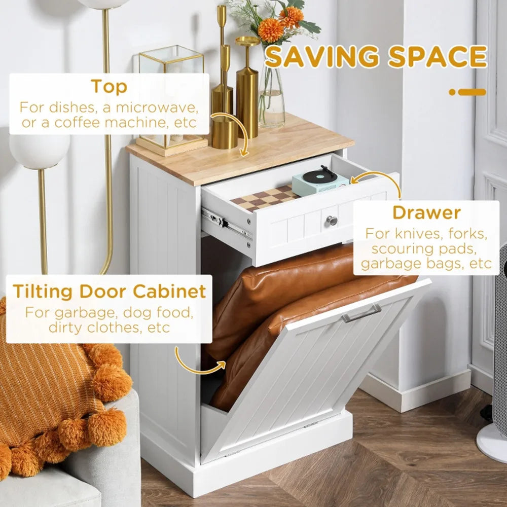 Tilt-Out Trash Can Cabinet Freestanding