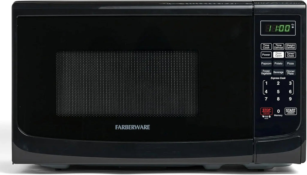 Compact 0.7 CF Microwave, 700 Watts, Black