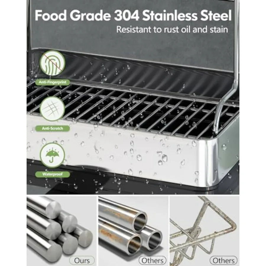 Extra Large Two-Tier Stainless-Steel Dish Rack