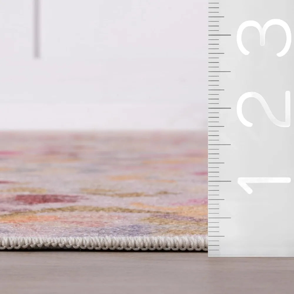 4x6 Multicolored Floral Washable