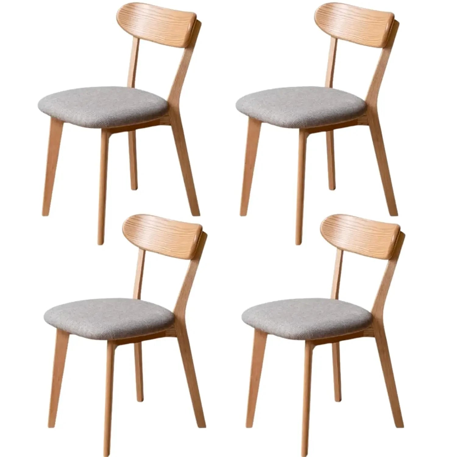 4 Solid Wood Curved Backrest