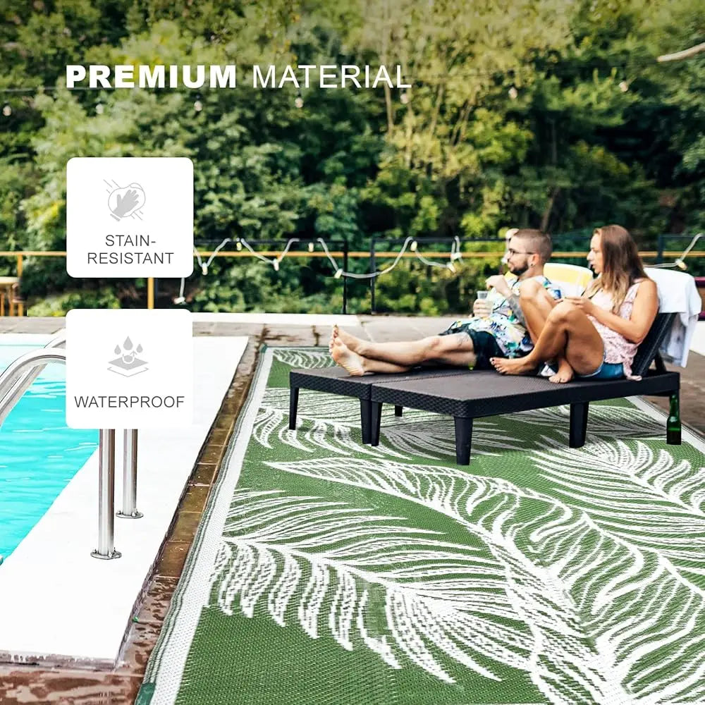 Outdoor Rug, 9X12Ft Waterproof