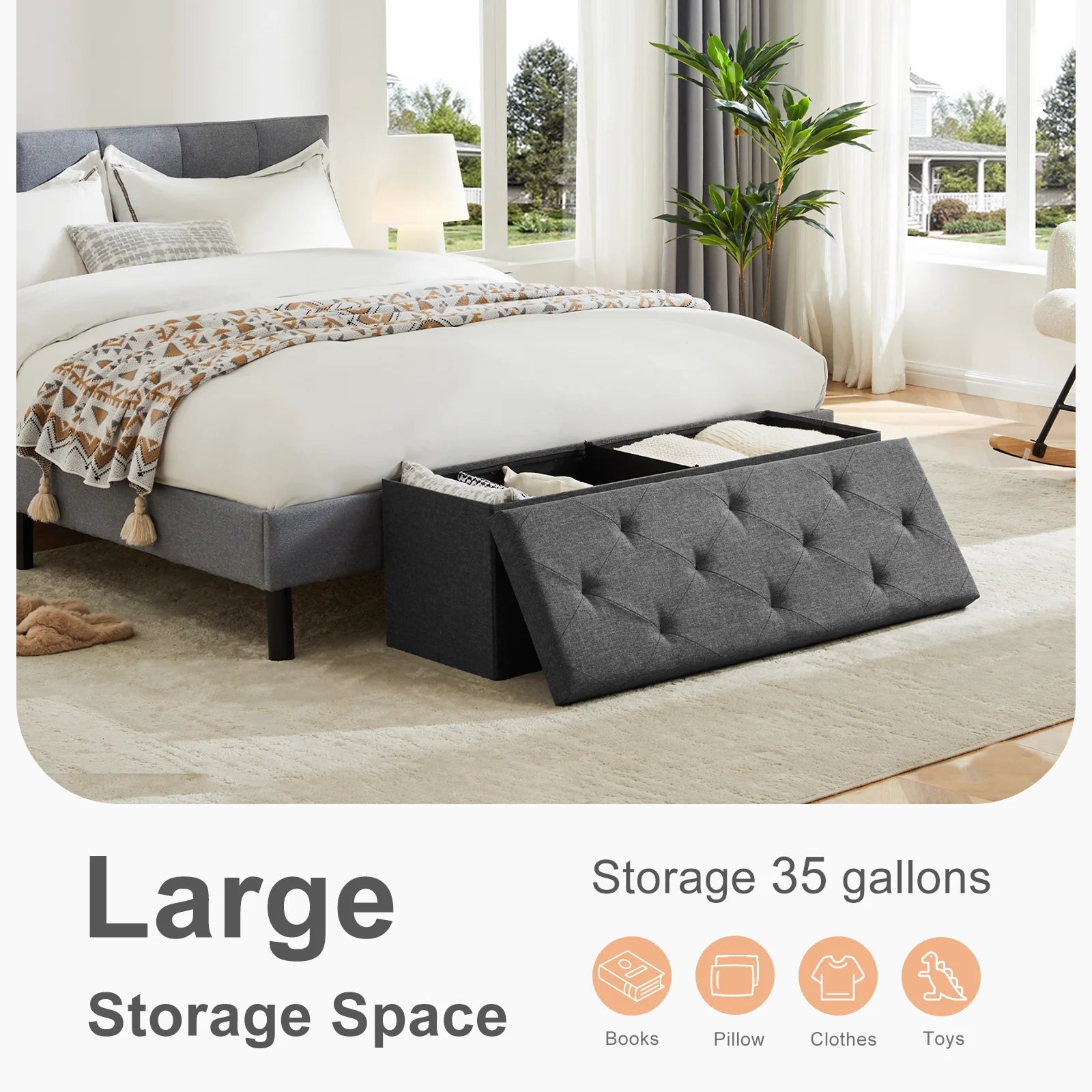 Hidden Storage Footstool or Toy Box