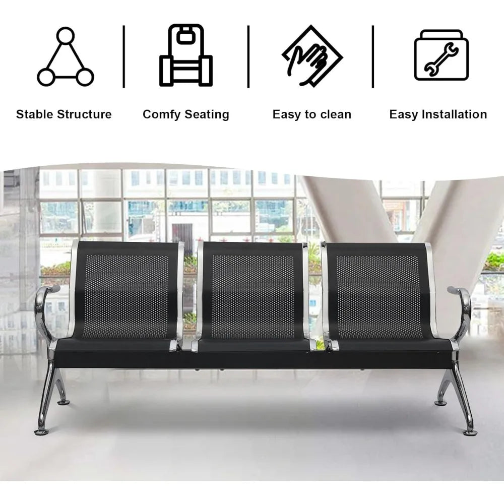 3-Seat Office Reception Chairs