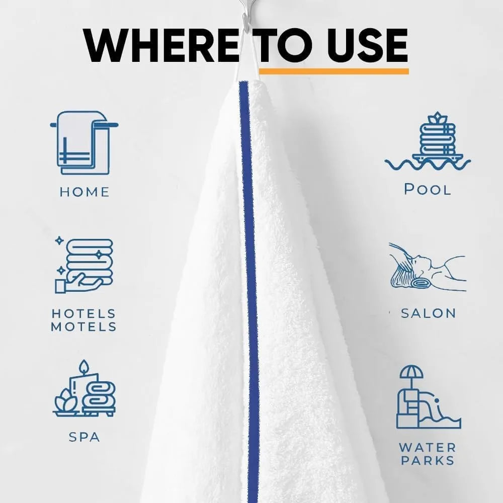 Centre Stripe 120 Bulk Towels (22x44)