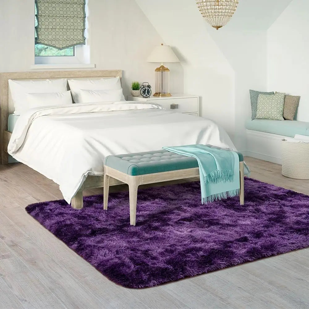 Fluffy Purple Rug 6X9 Shag