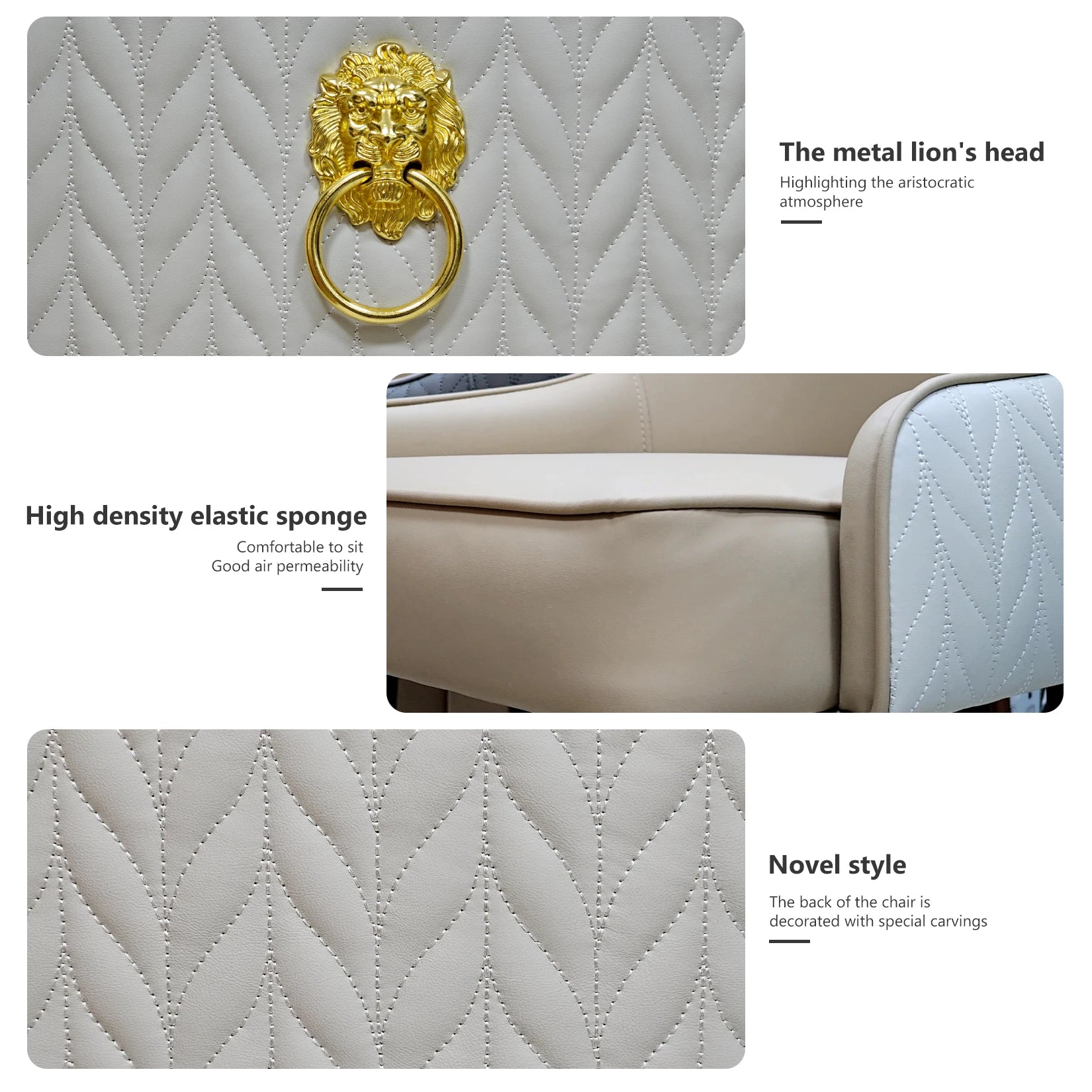 Modern PU Leather 2 Dining Chairs
