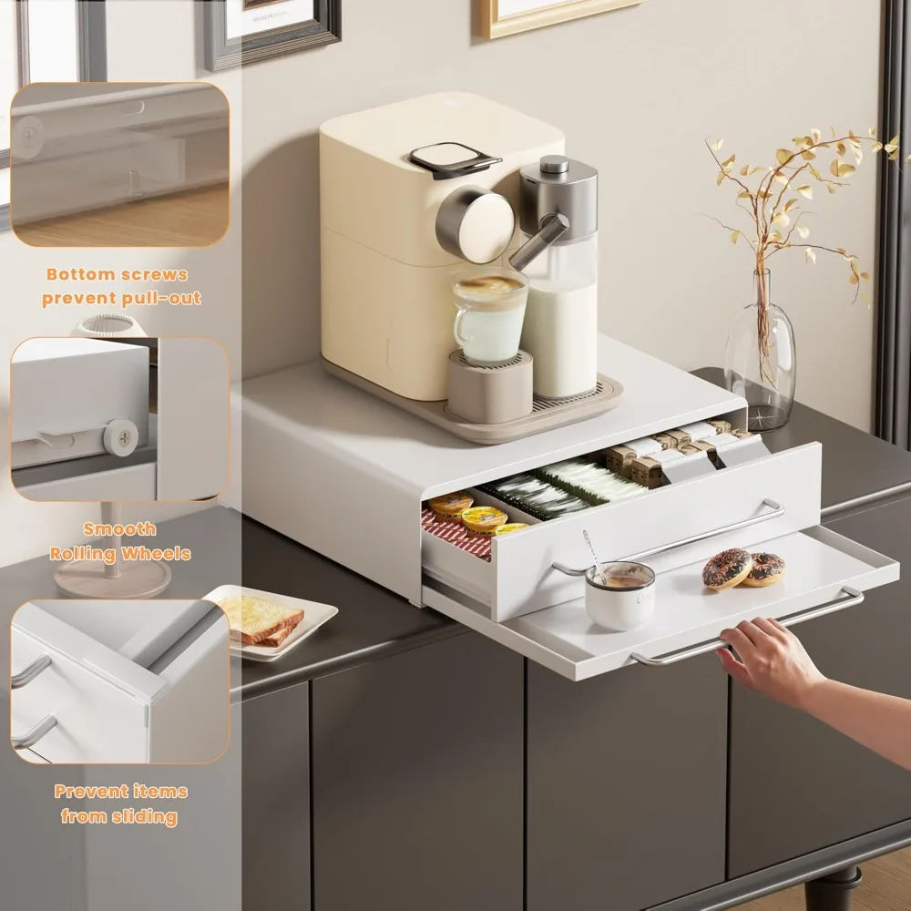 MW Stand W/Pull-Out Drawer/ Tray/Storage Drawers