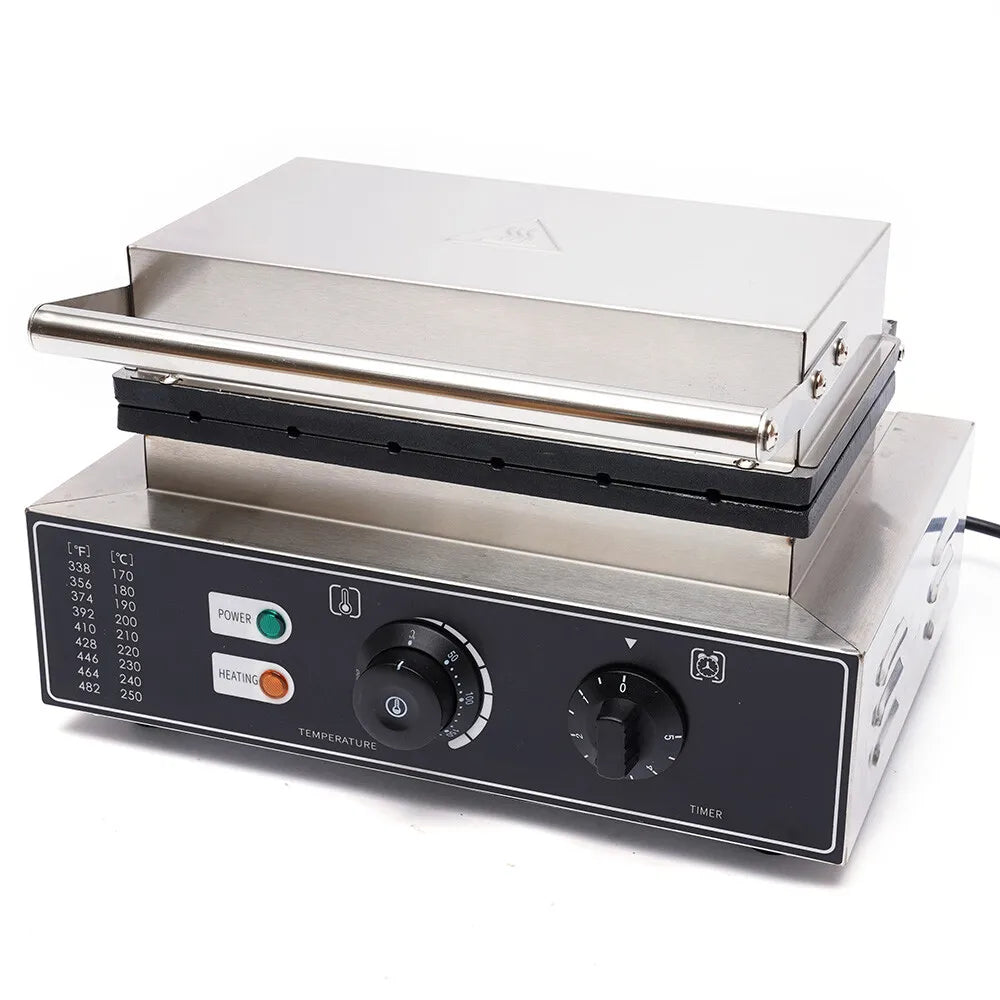 Electric Waffle Maker, 6 Slots Non-stick 110V
