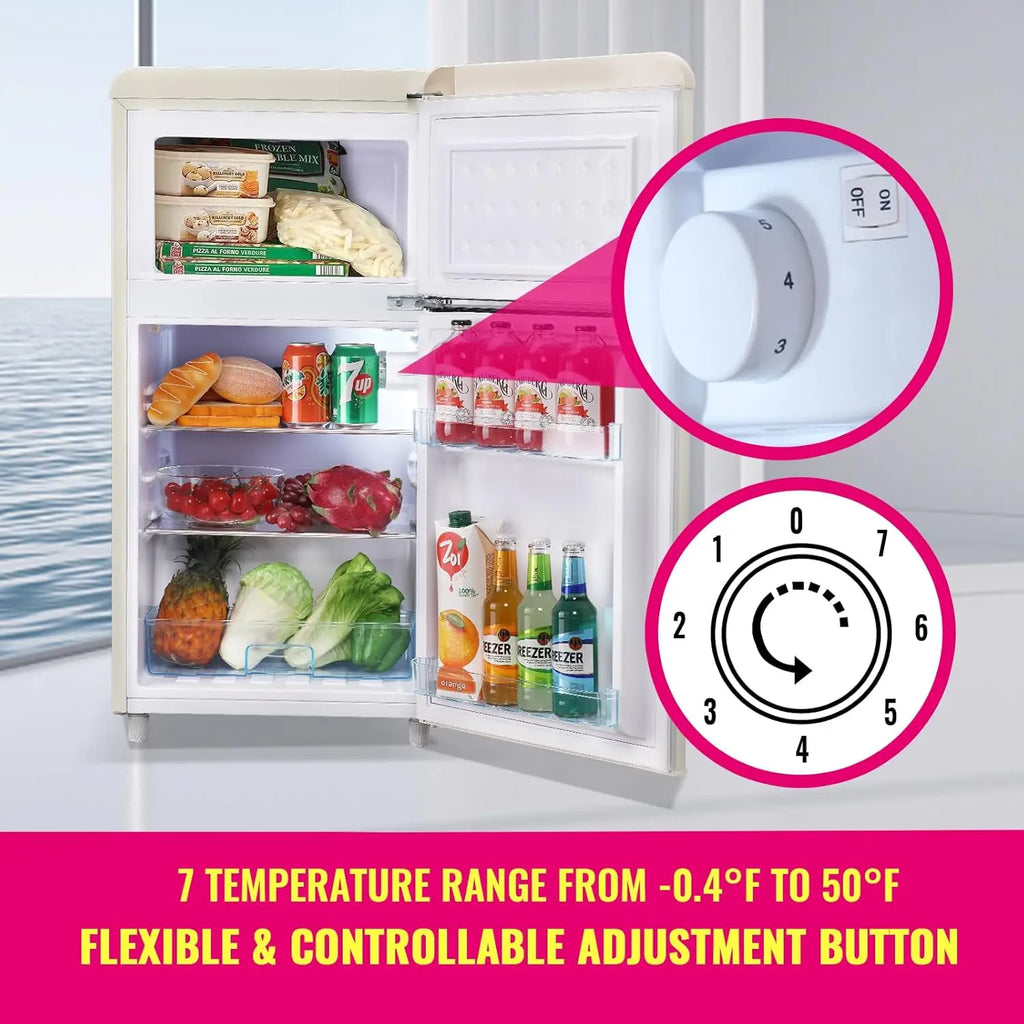 3.5 CF Compact Refrigerator Top Freezer