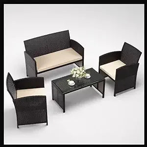 4-Piece Whicker Patio Set