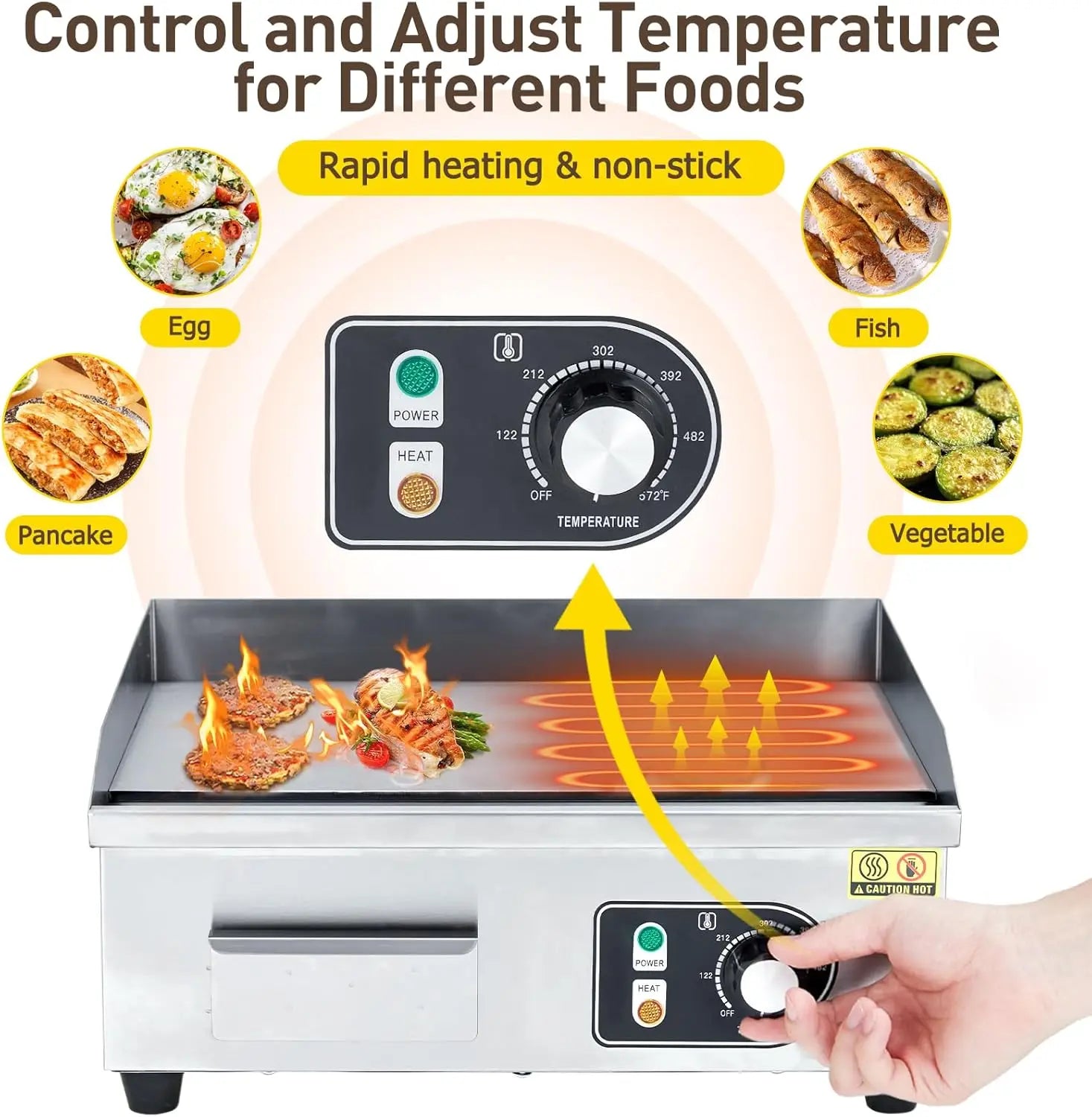 Electric Grill 3000W Electric Countertop Grill 110V