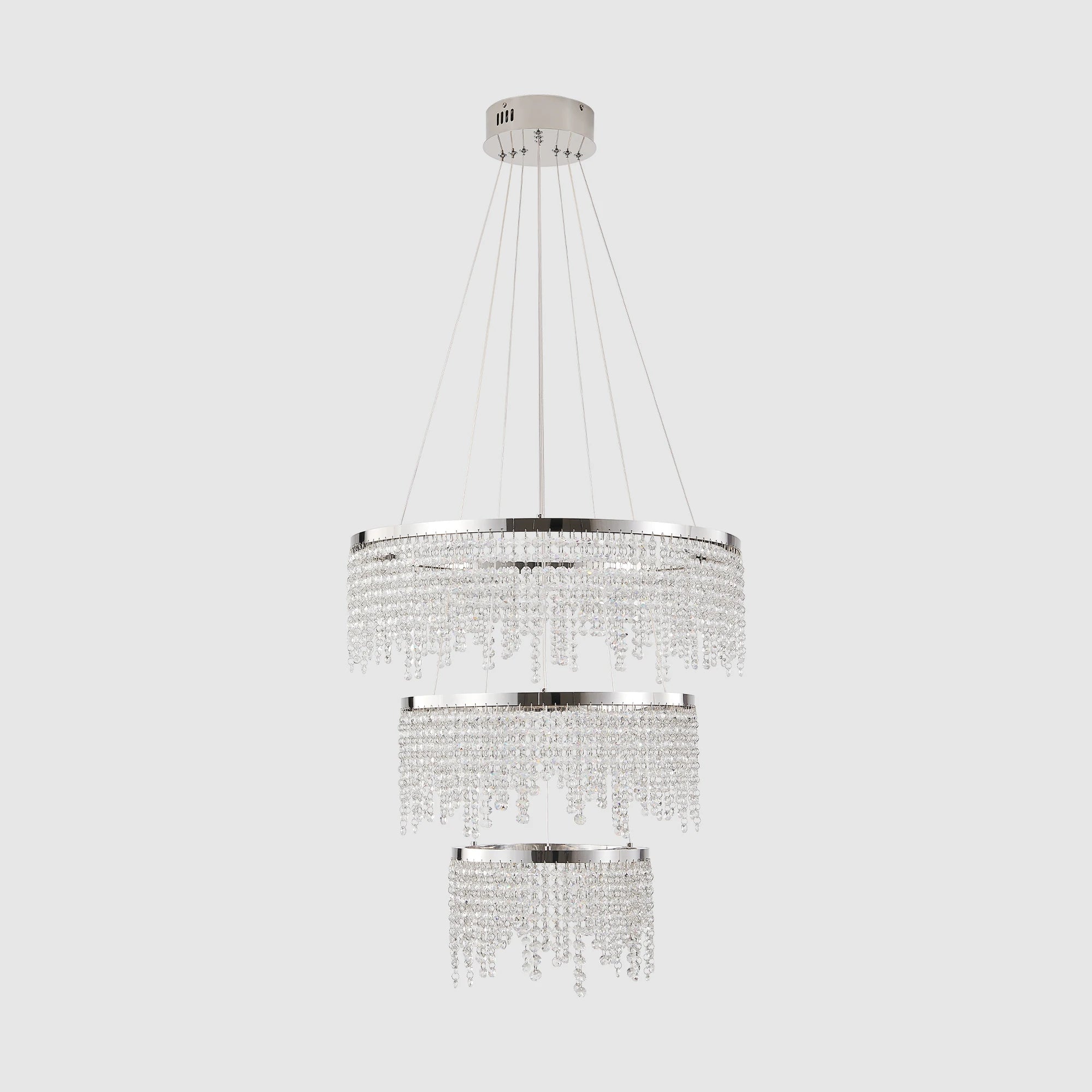 Luxury Round 23.6" Crystal Chandelier