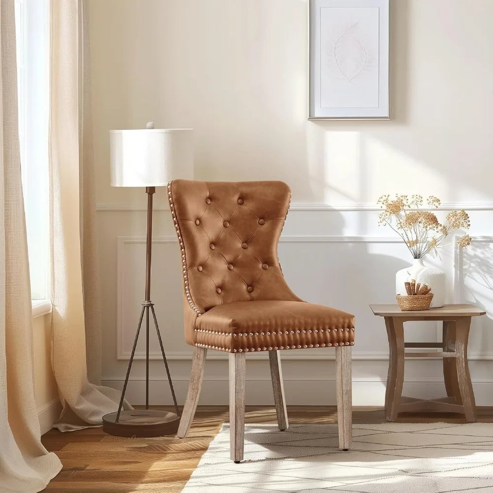 4, Faux Leather Parsons High-End Tufted