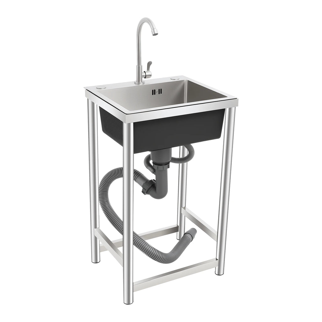 Stainless Single Bowl 18" wi/faucet Undermount
