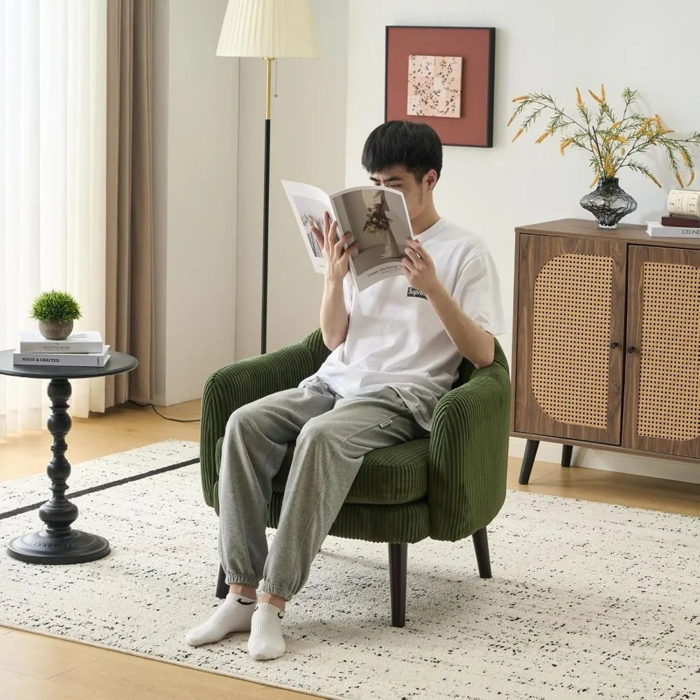 2 30.3" Wide Modern Barrel Armchairs