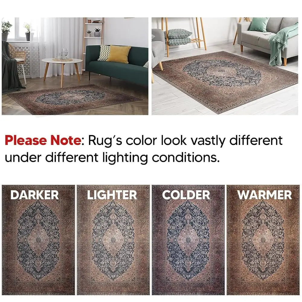 4X6 Washable Non-Slip Vintage