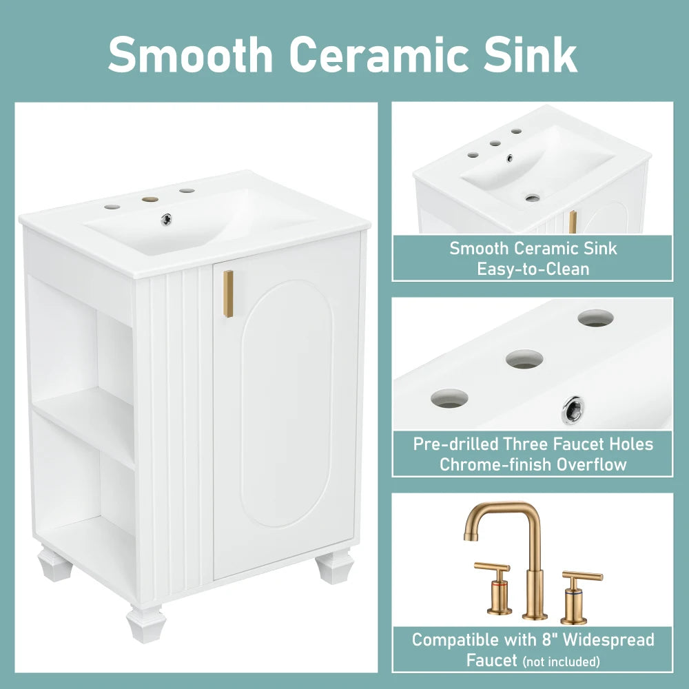 24" Bathroom Vanity with Sink