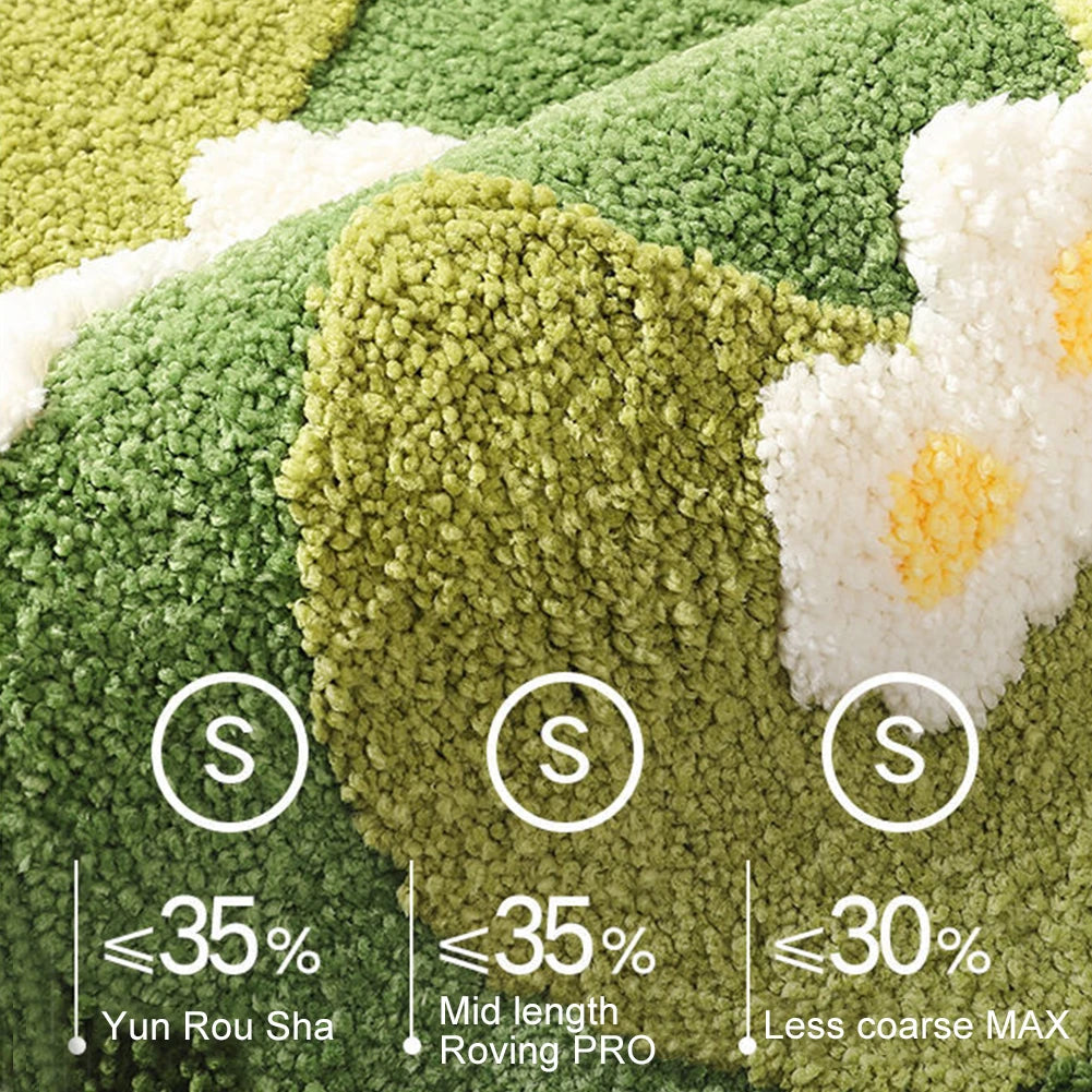 64"x48" Three-Dimensional Fluffy Lawn Moss