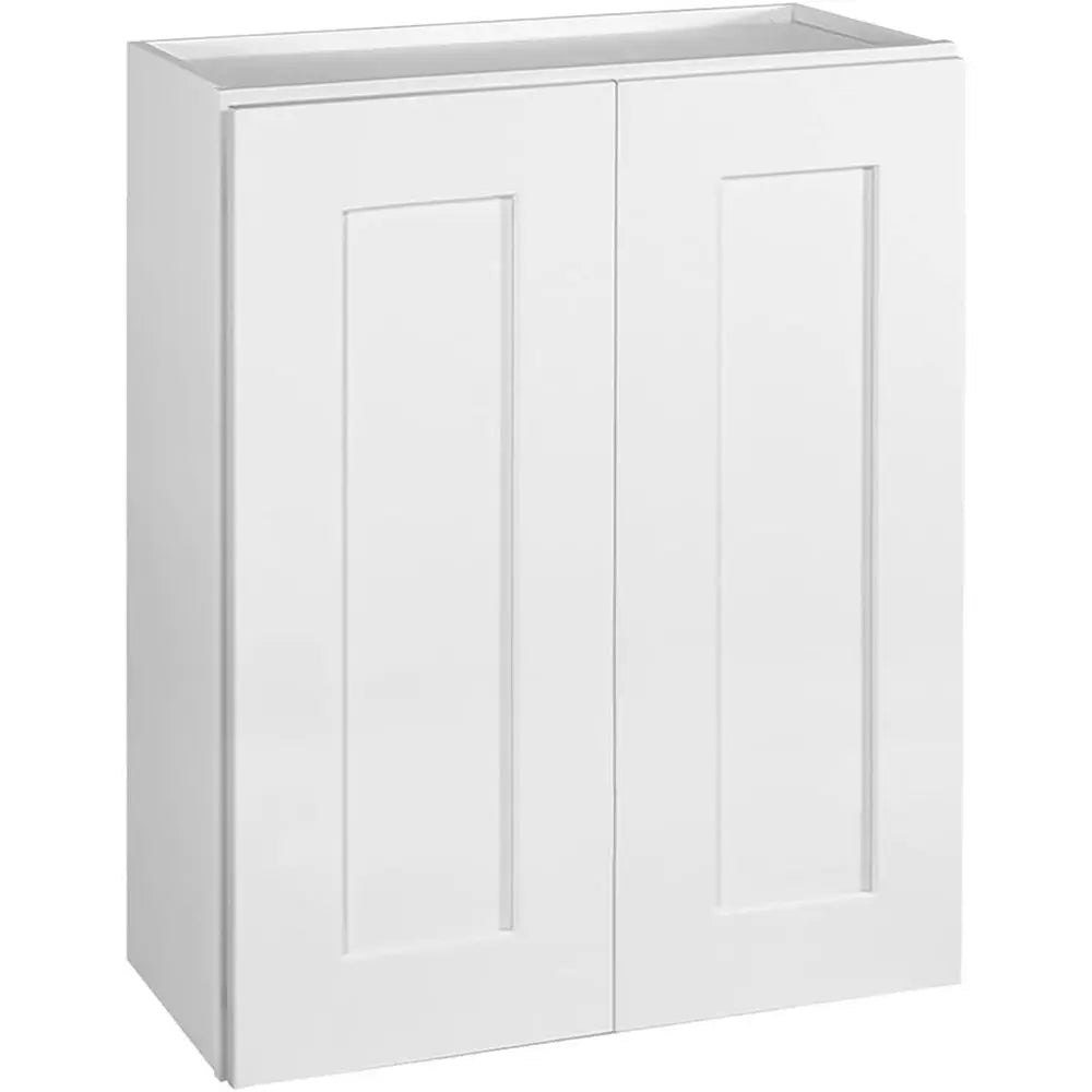 White Solid Wooden Wall Cabinet, 24X12X30" Assembled