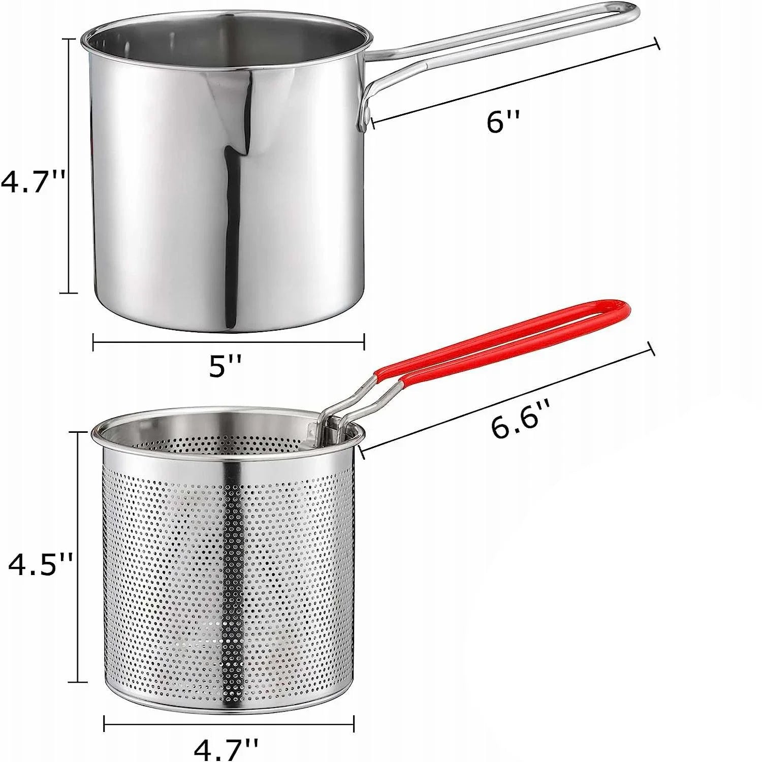Deep Frying Pot W/Strainer Stainless