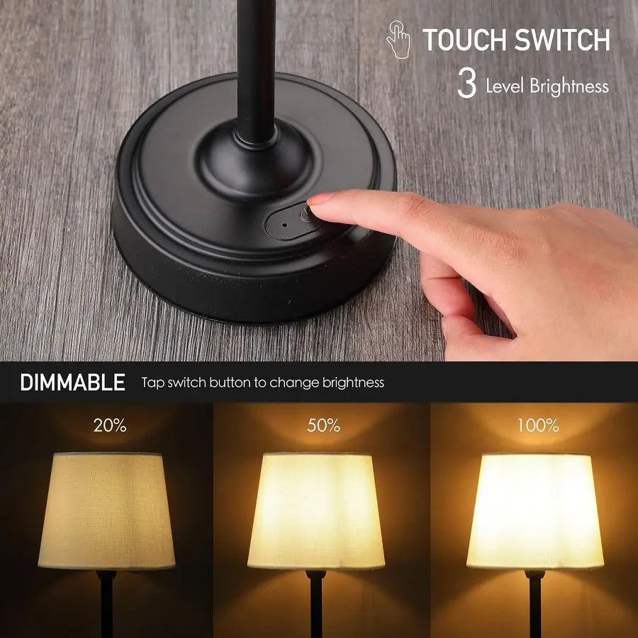 Cordless LED Lamp w/Dimmer rechargeable